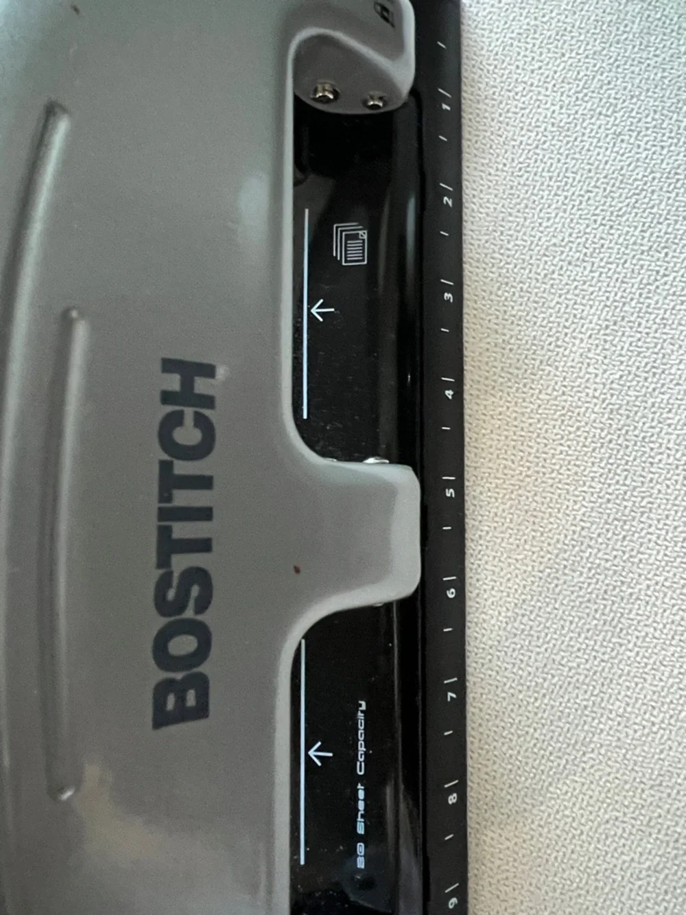 Bostitch Silver 3-Hole Heavy Duty Punch for Home Office. Has lock feature